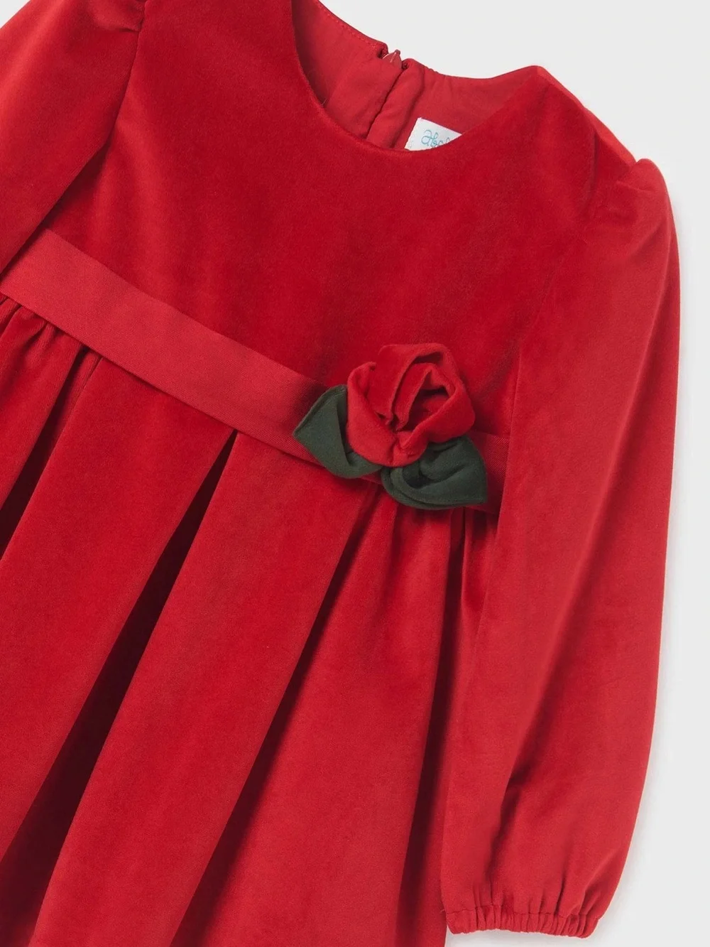 Abel & Lula Velvet Dress with Rose Detail 12-18 Months EUC - Like New